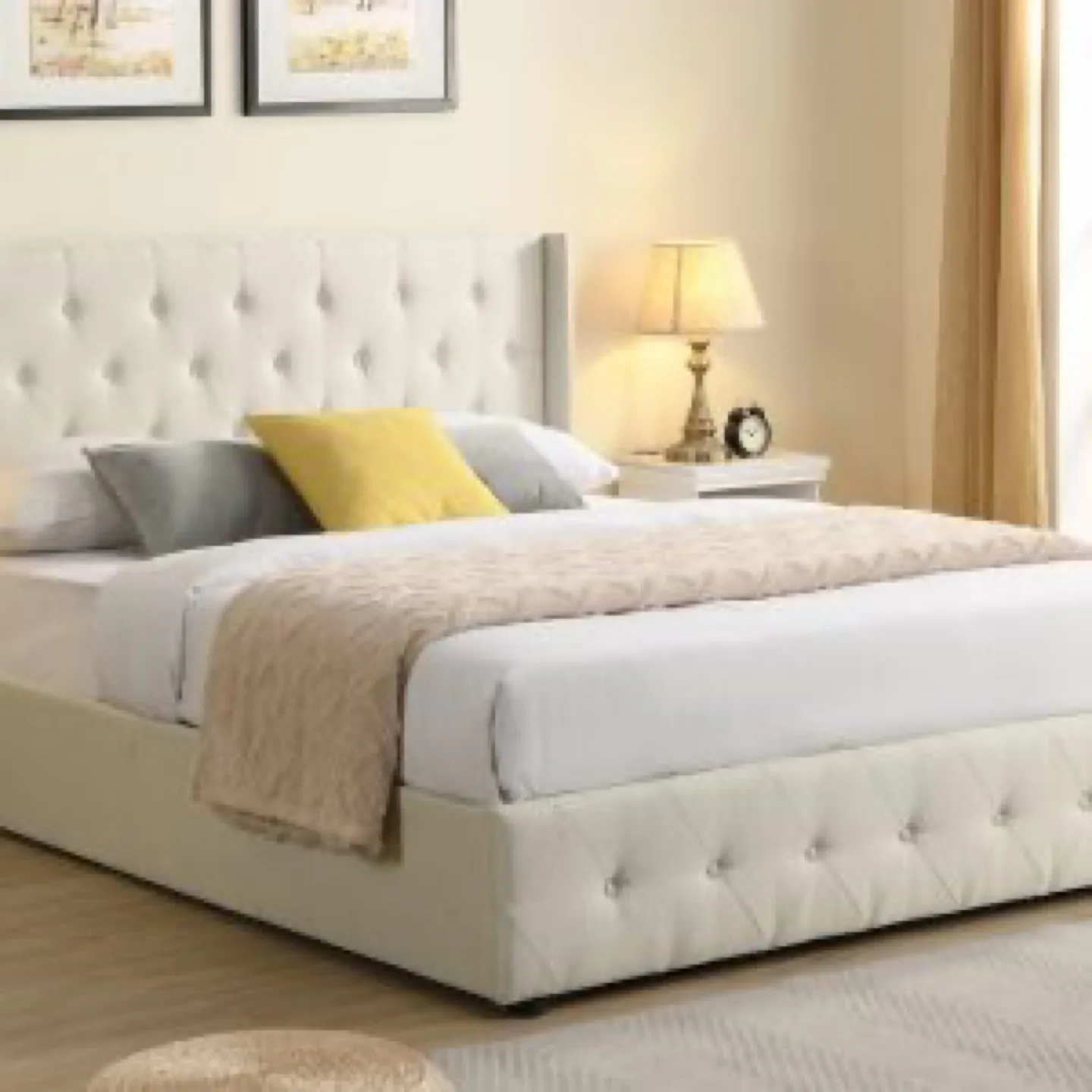 Upholstered Platform Bed Frame with Storage image indicator(2)