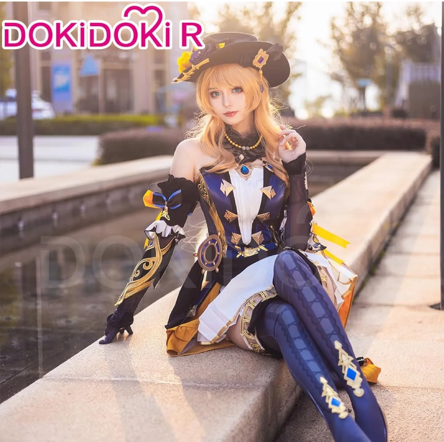 Genshin Impact Navia Cosplay Costume (XL) image indicator(4)