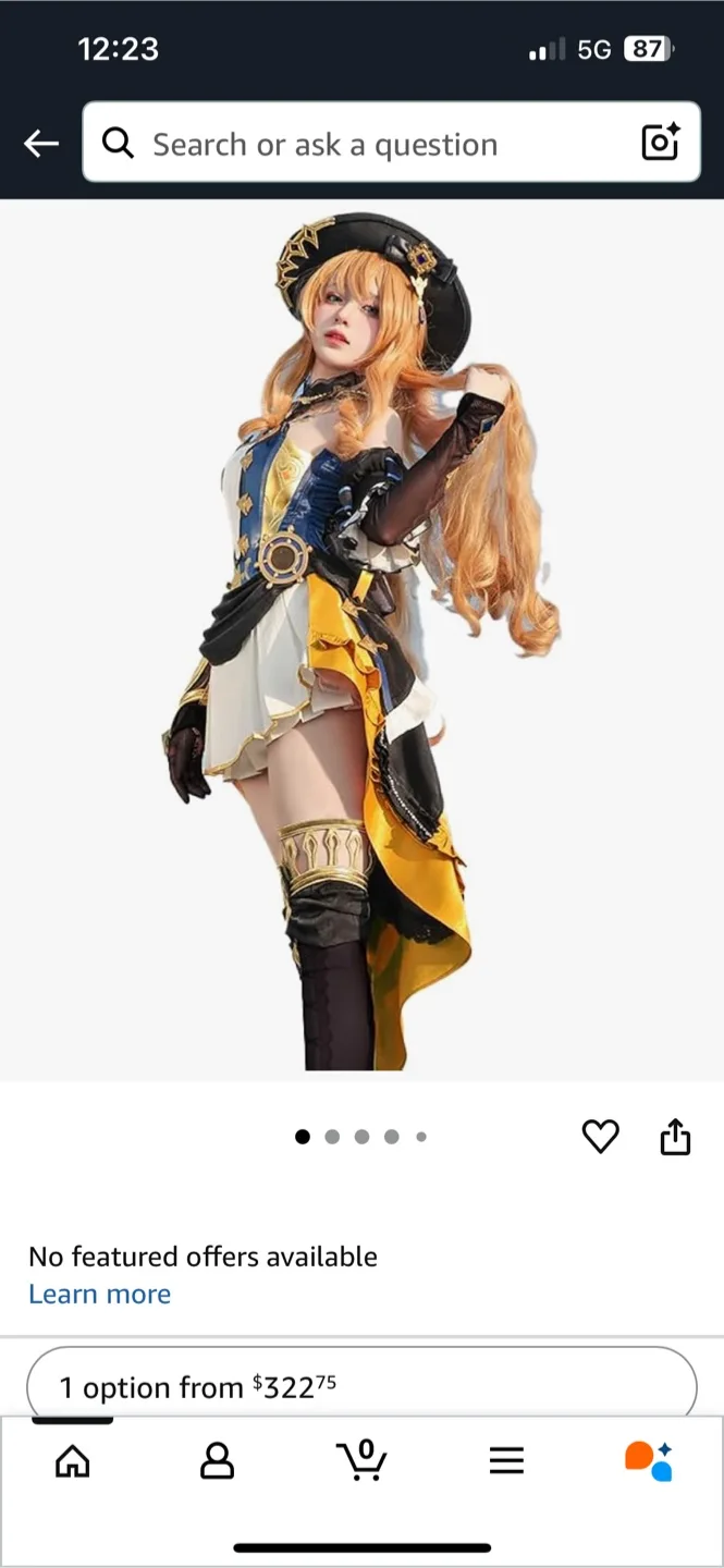 Genshin Impact Navia Cosplay Costume (XL) image indicator(8)