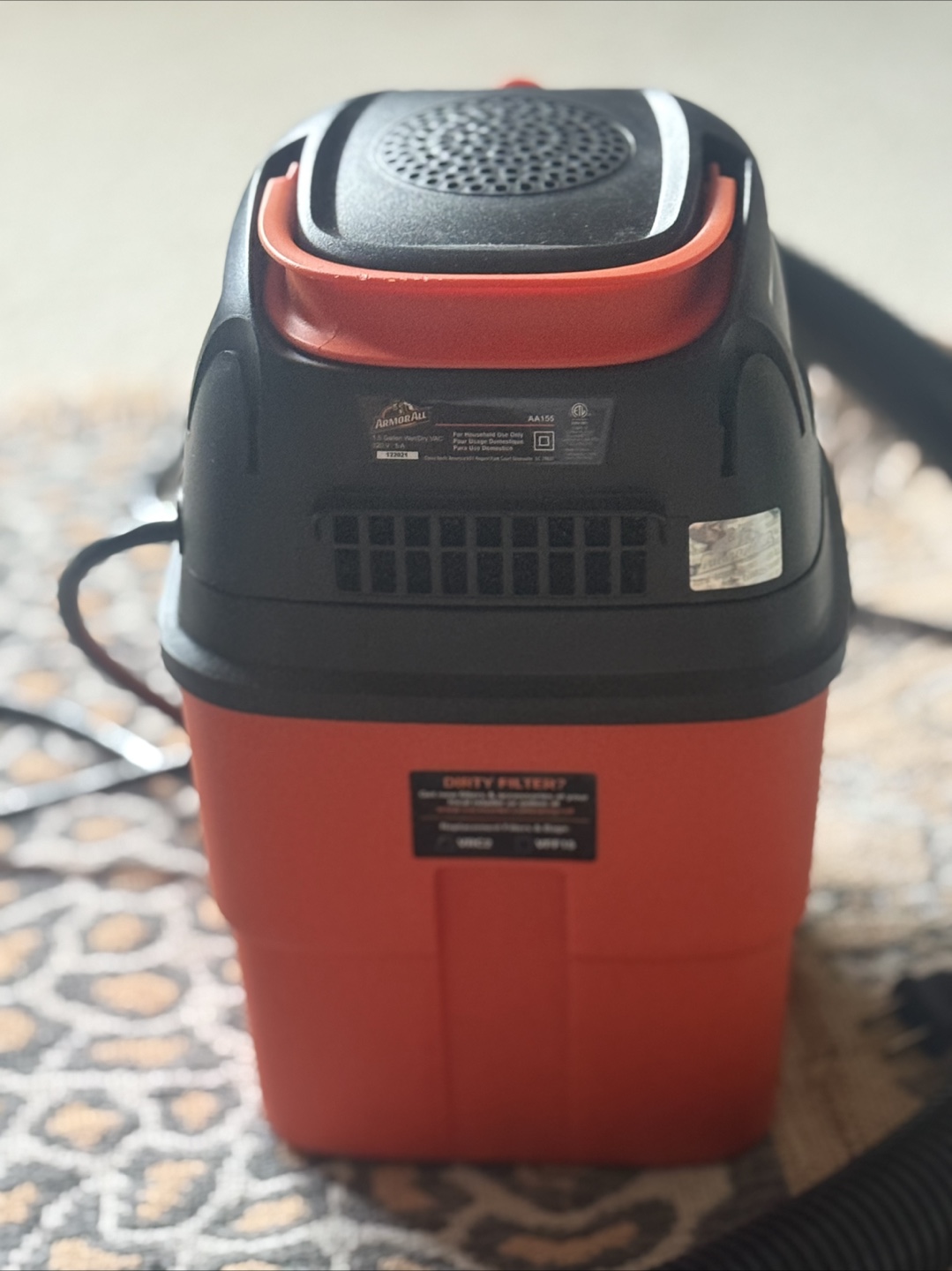 Armor All AA155 2 Peak HP Wet/Dry Vacuum - photo 3