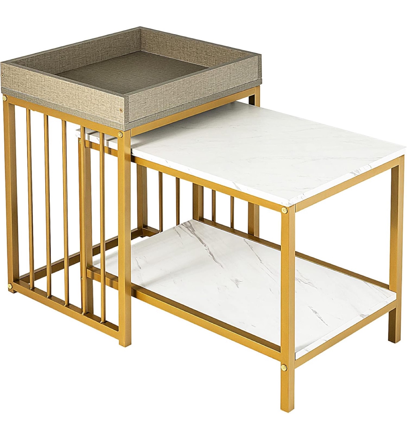 Gold Nesting End Tables - Set of 2 - photo 3