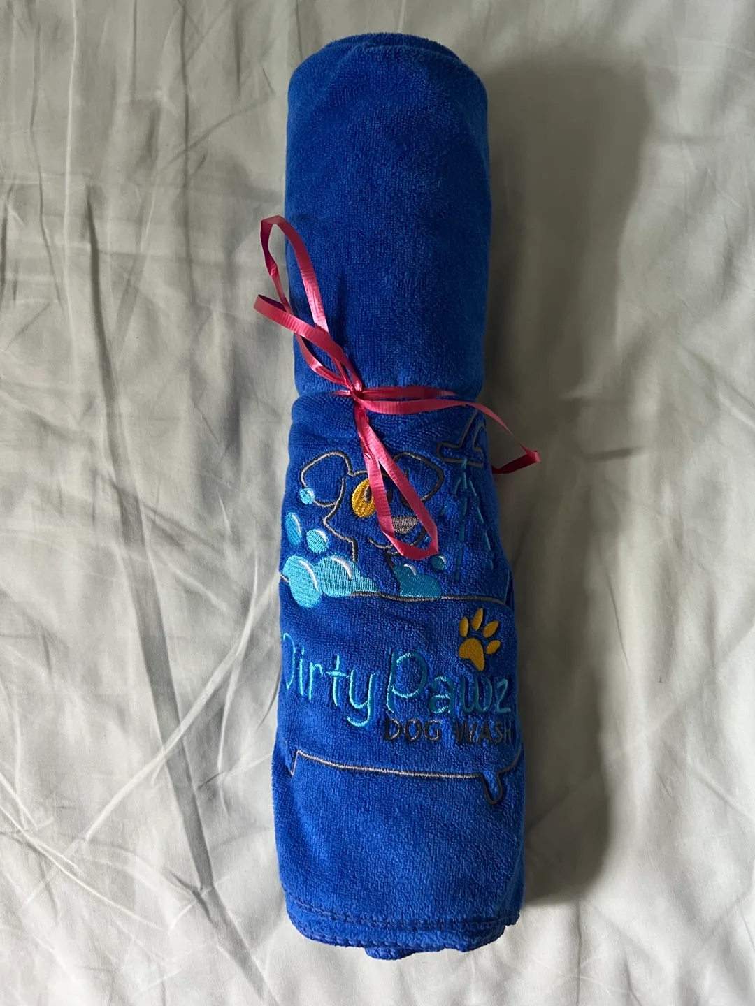Dirty Paws Dog Wash Towel - Blue thumbnail