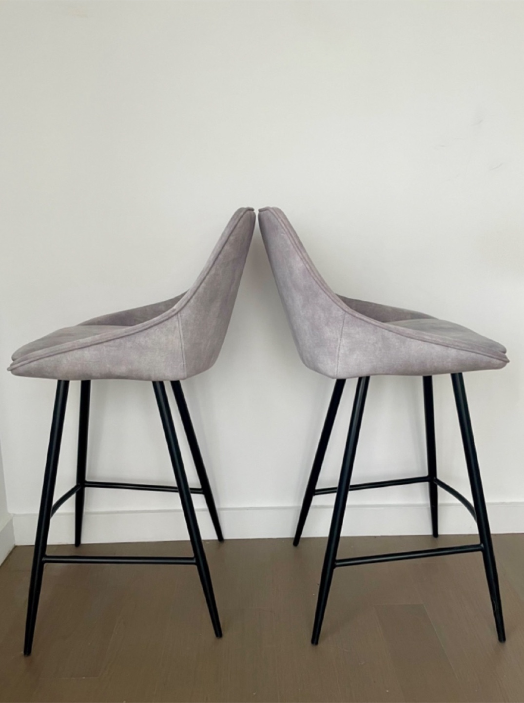 Set of 2 Gray Bar Stools - photo 2