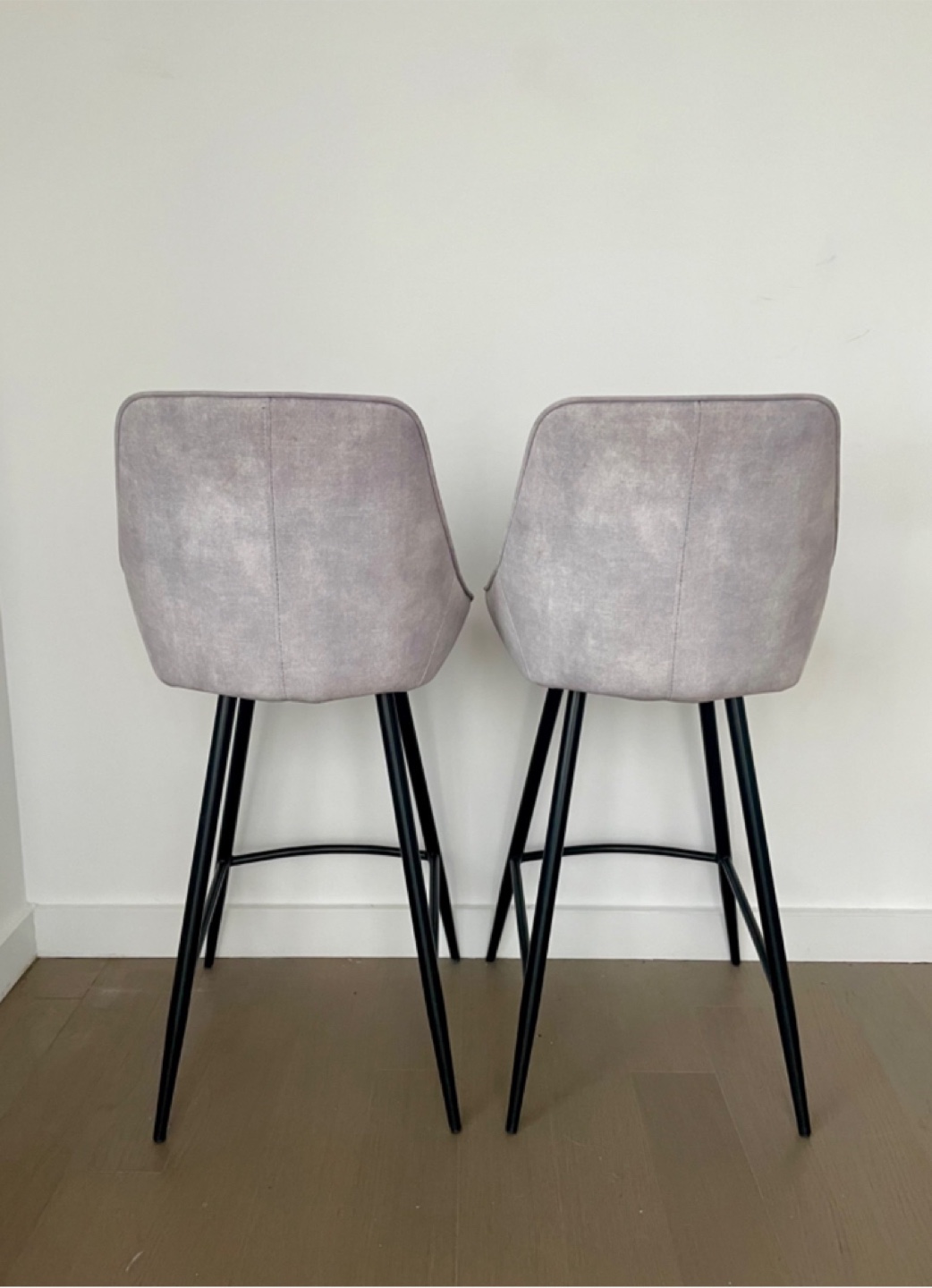 Set of 2 Gray Bar Stools - photo 3