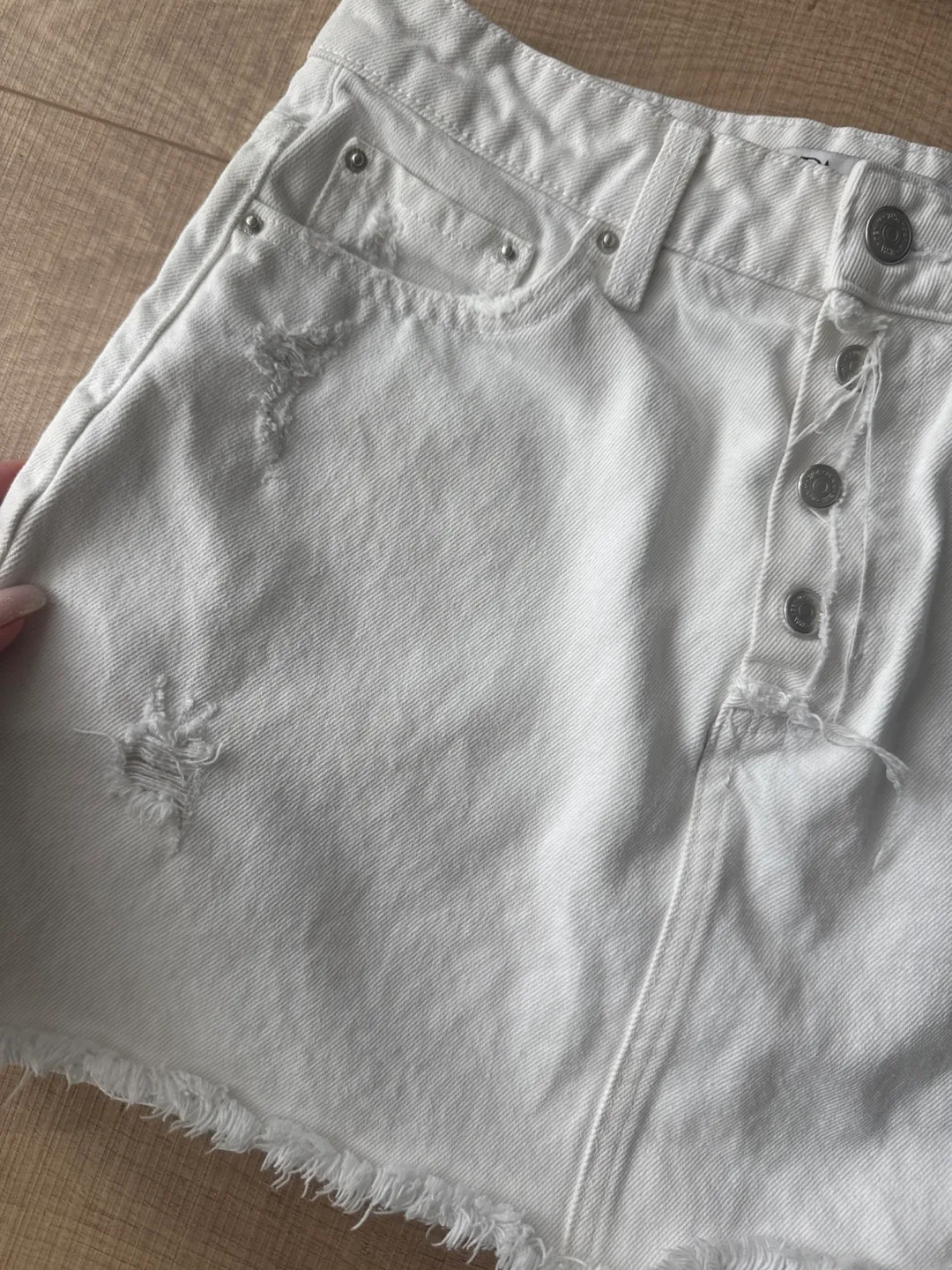 Zara White Denim Mini Skirt + Top Zara image indicator(3)
