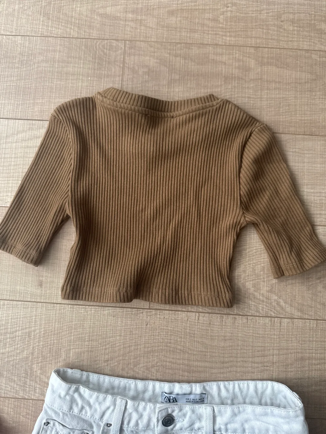 Zara White Denim Mini Skirt + Top Zara image indicator(6)