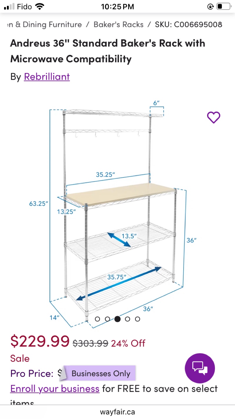 Standard Baker’s Rack with Microwave Compatibility - photo 2
