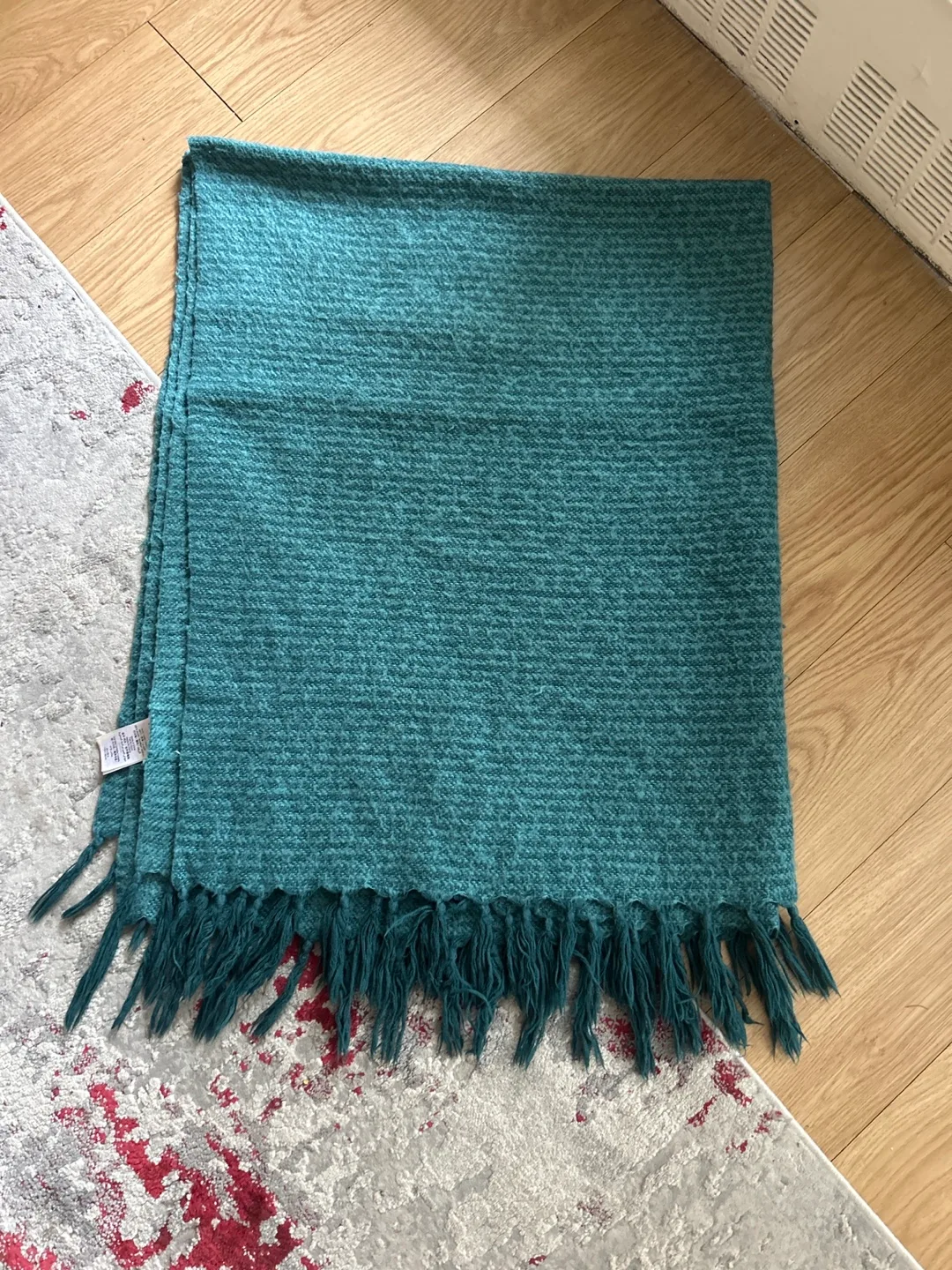 West Elm Teal Throw Blanket - 44x56 in thumbnail