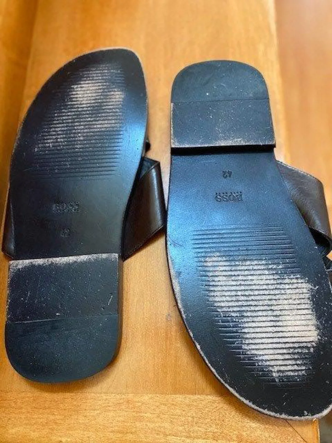 Hugo Boss Brown Leather Sandals Size 42 image indicator(4)