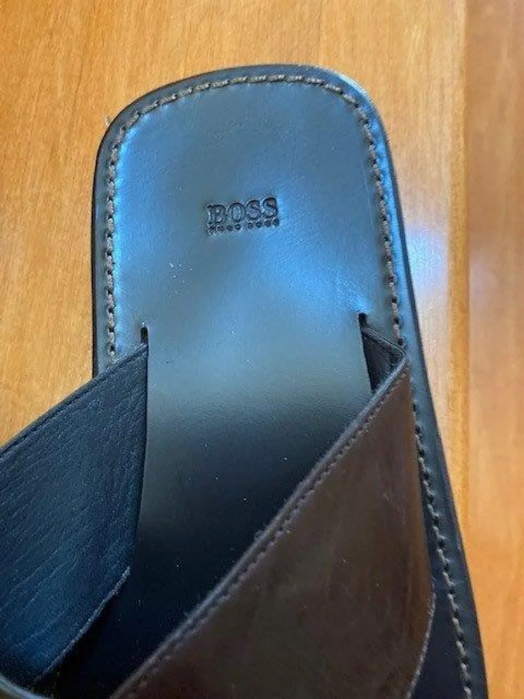 Hugo Boss Brown Leather Sandals Size 42 image indicator(5)