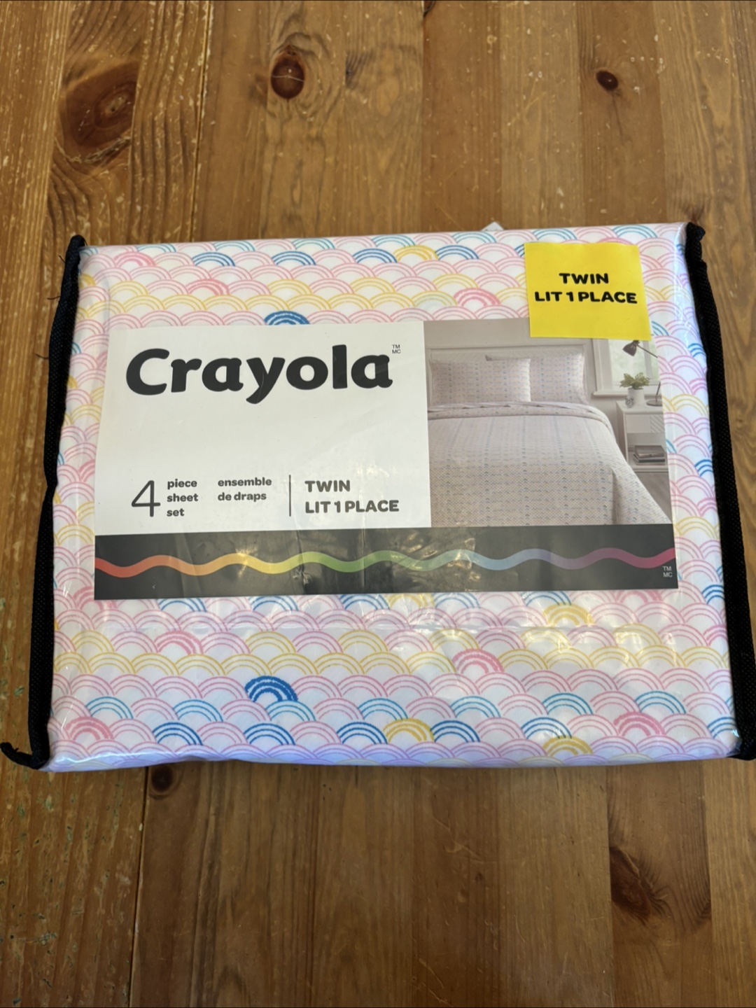 Crayola Twin 4-Piece Sheet Set - New