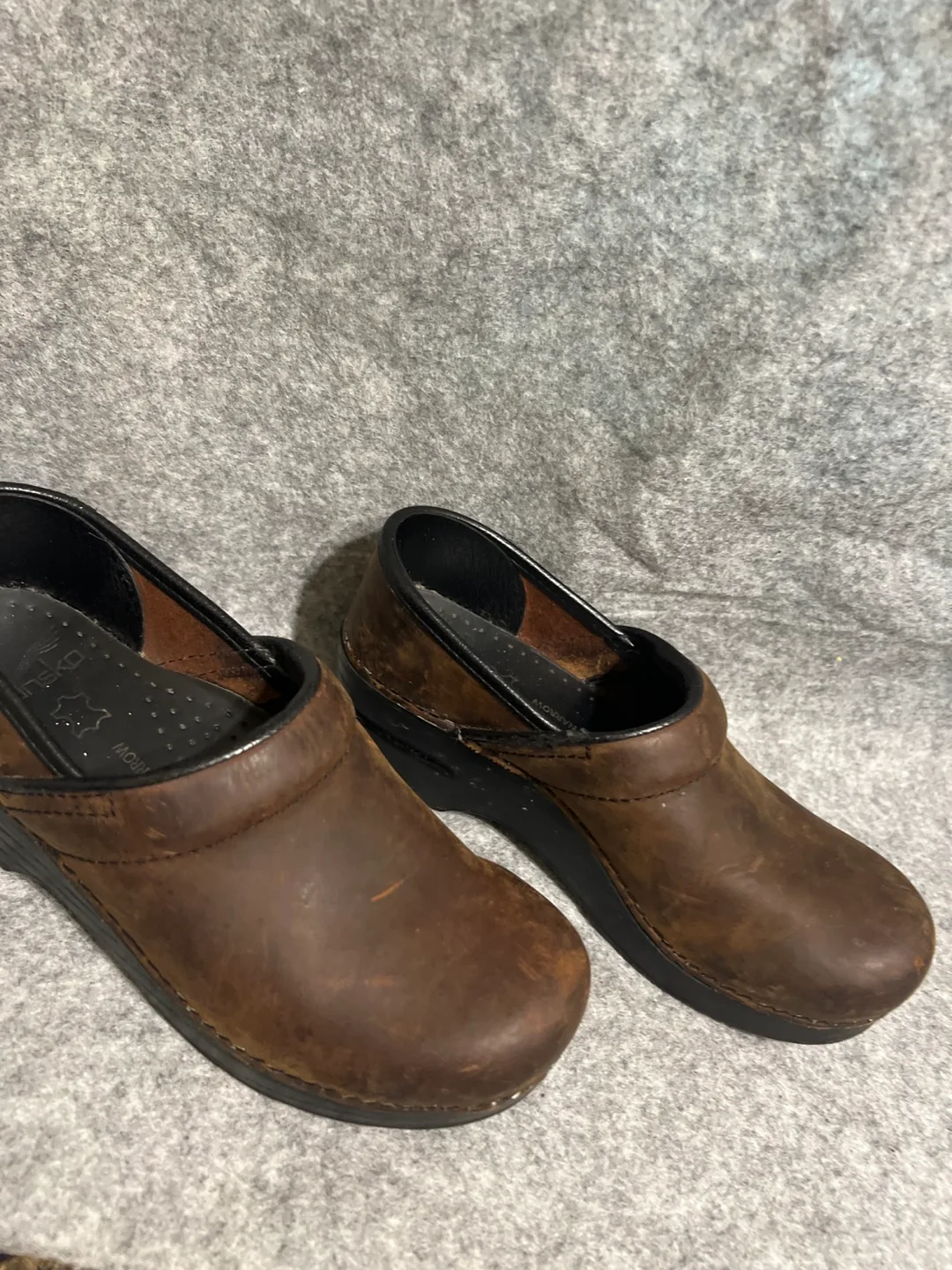Dansko Brown Leather Clogs Size 6 Narrow thumbnail