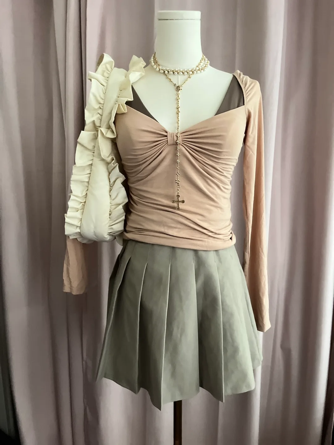 Wilfred Beige Long Sleeve Top - Size M thumbnail