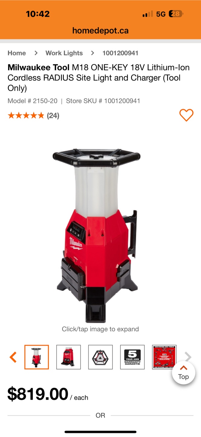 Milwaukee M18 RADIUS Cordless Site Light - photo 2