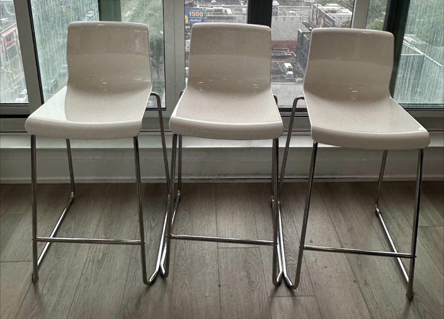 IKEA Glenn Bar Stool - White/Chrome