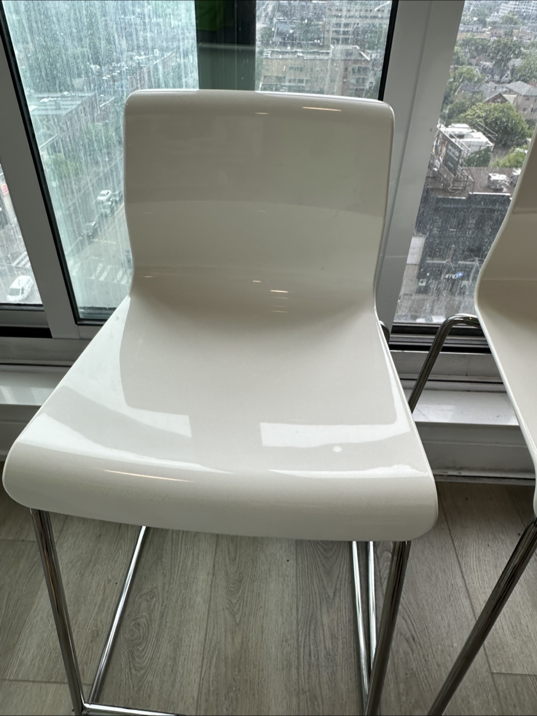 IKEA Glenn Bar Stool - White/Chrome - photo 2