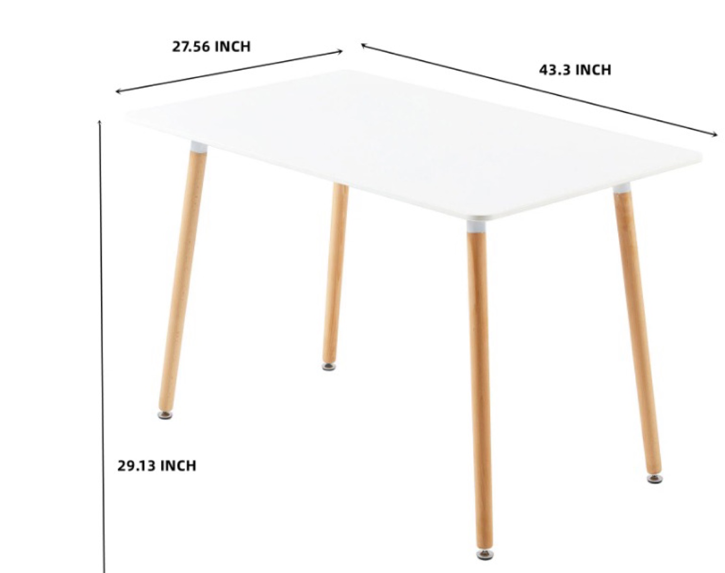 White Dining Table with 4 chairs - photo 5