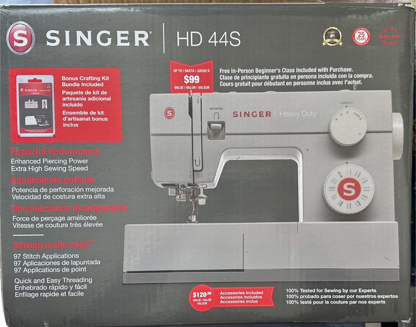 Singer Heavy Duty 44S Sewing Machine -  New!