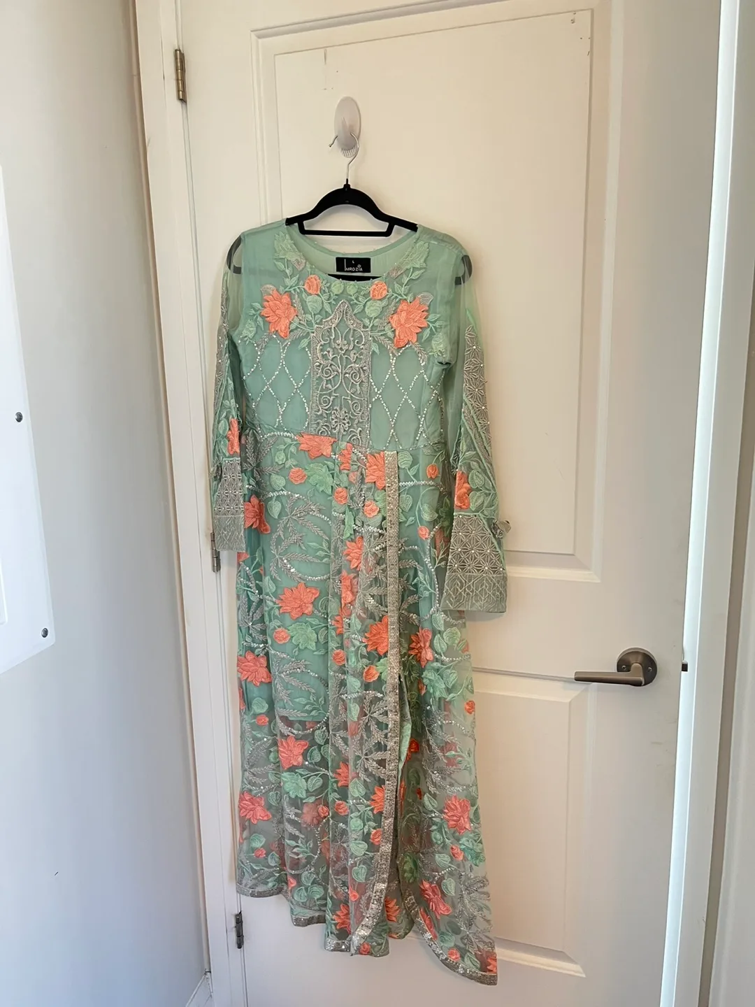 Blue Pakistani Dress with slit thumbnail