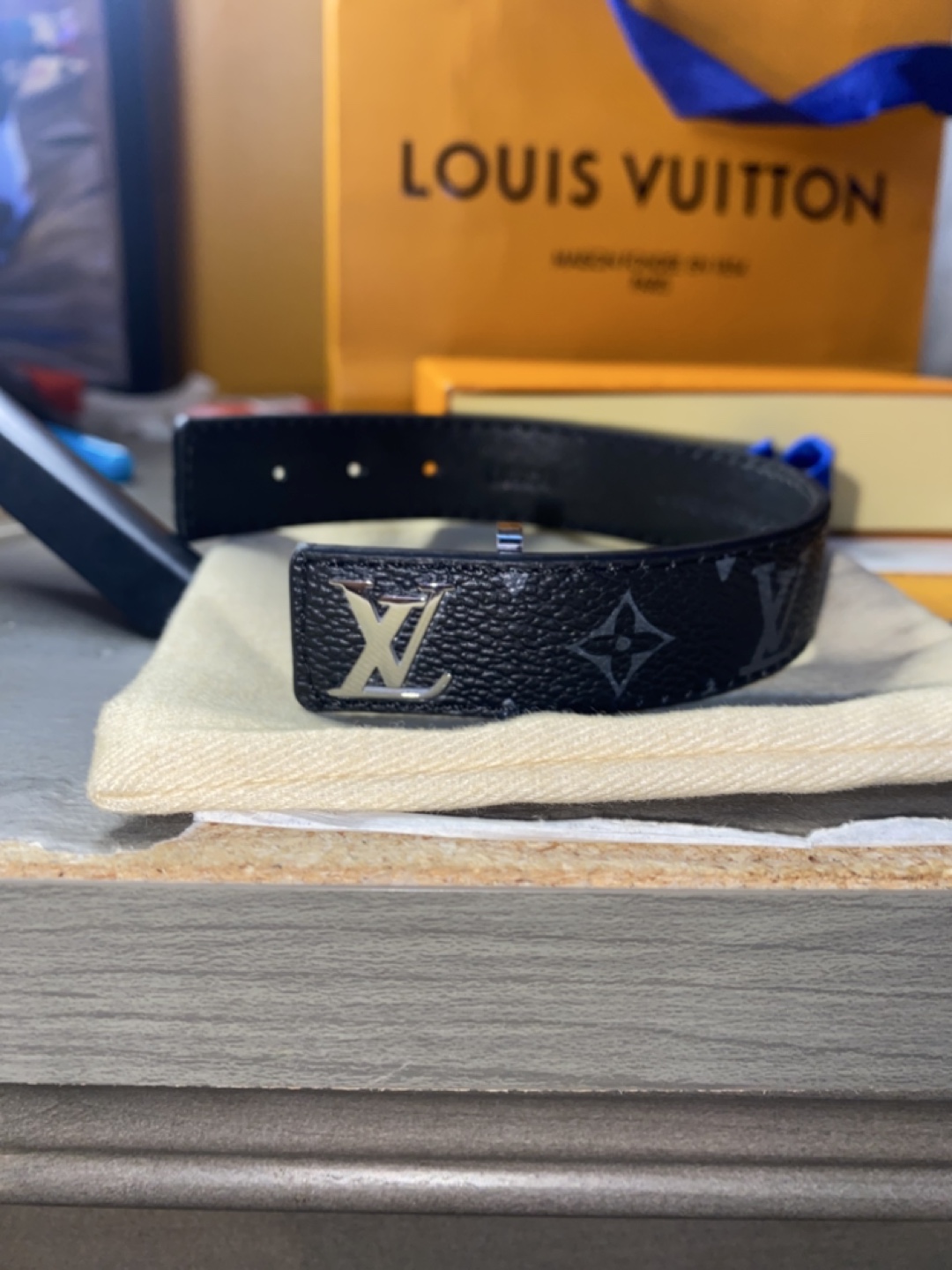 Louis Vuitton black Monogram bracelet