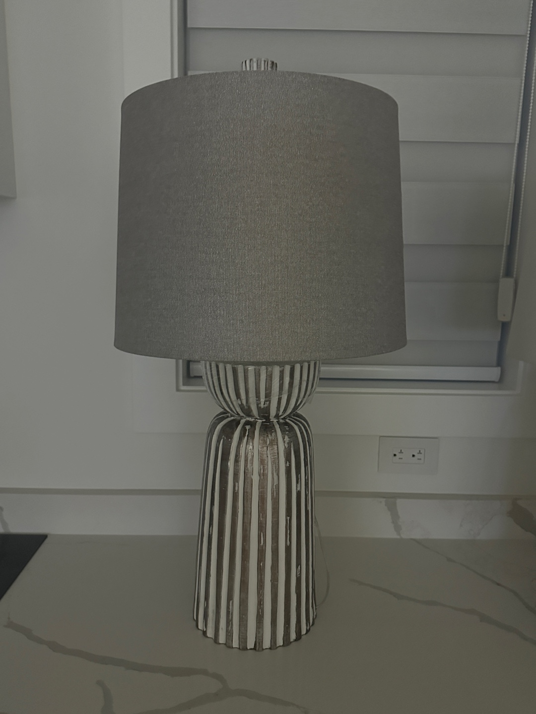 Table Lamp - Grey & White