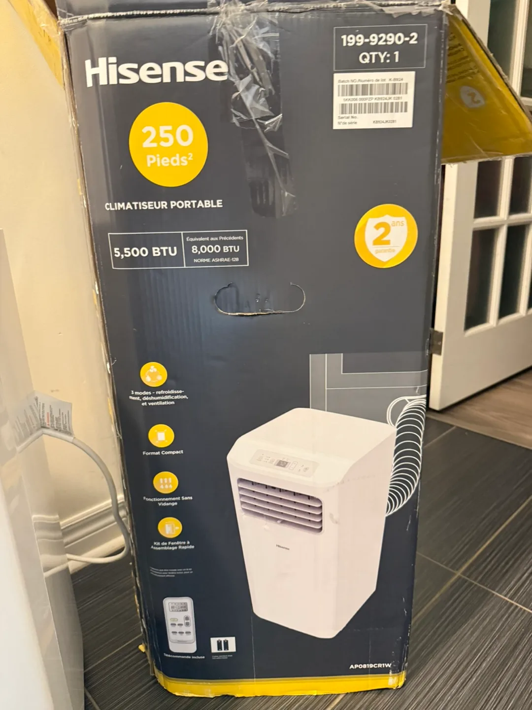 Hisense Portable Air Conditioner 8,000 BTU price negotiable image indicator(2)