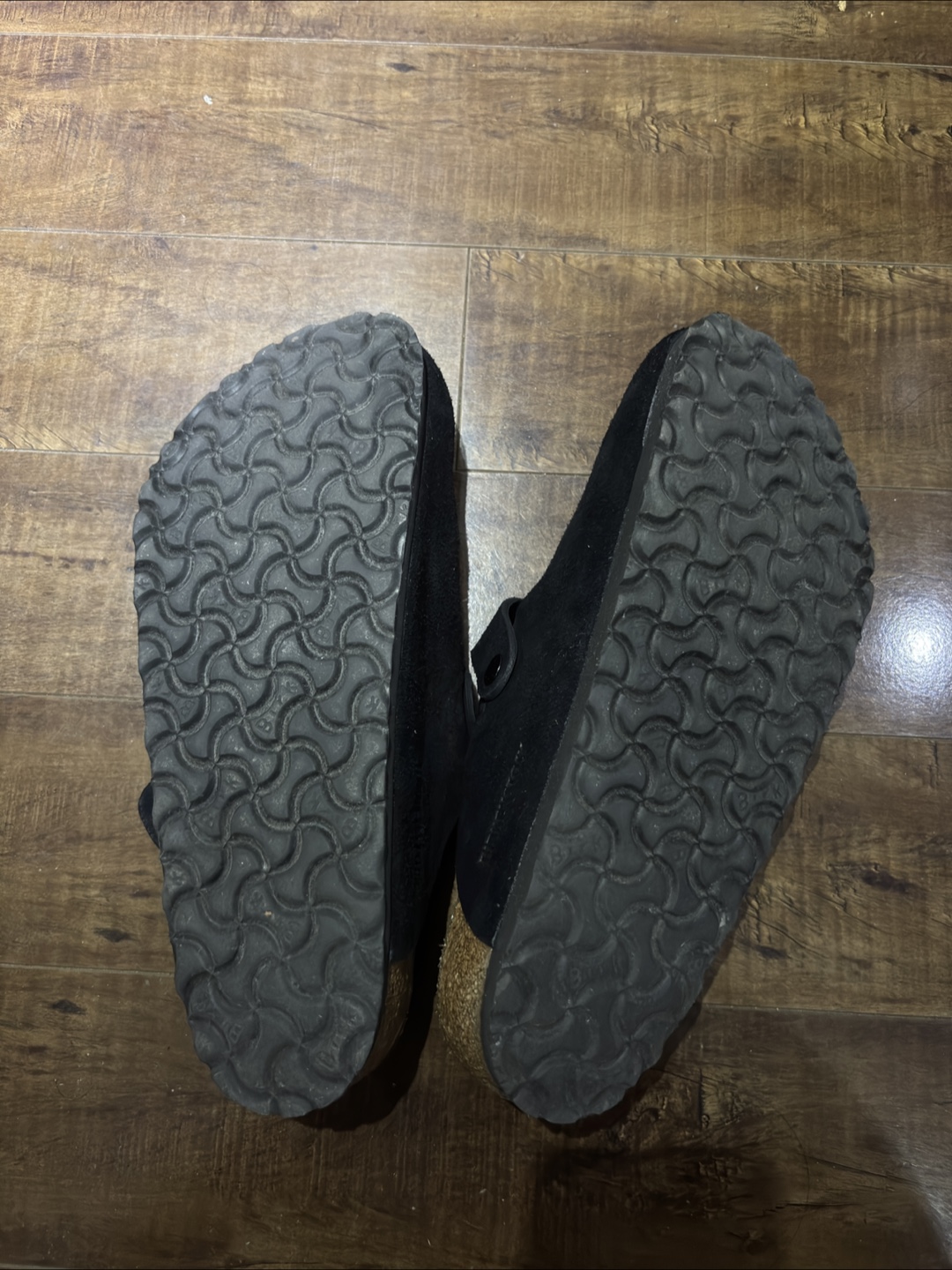 Birkenstock Boston Black Suede Clogs Size 42 - photo 4