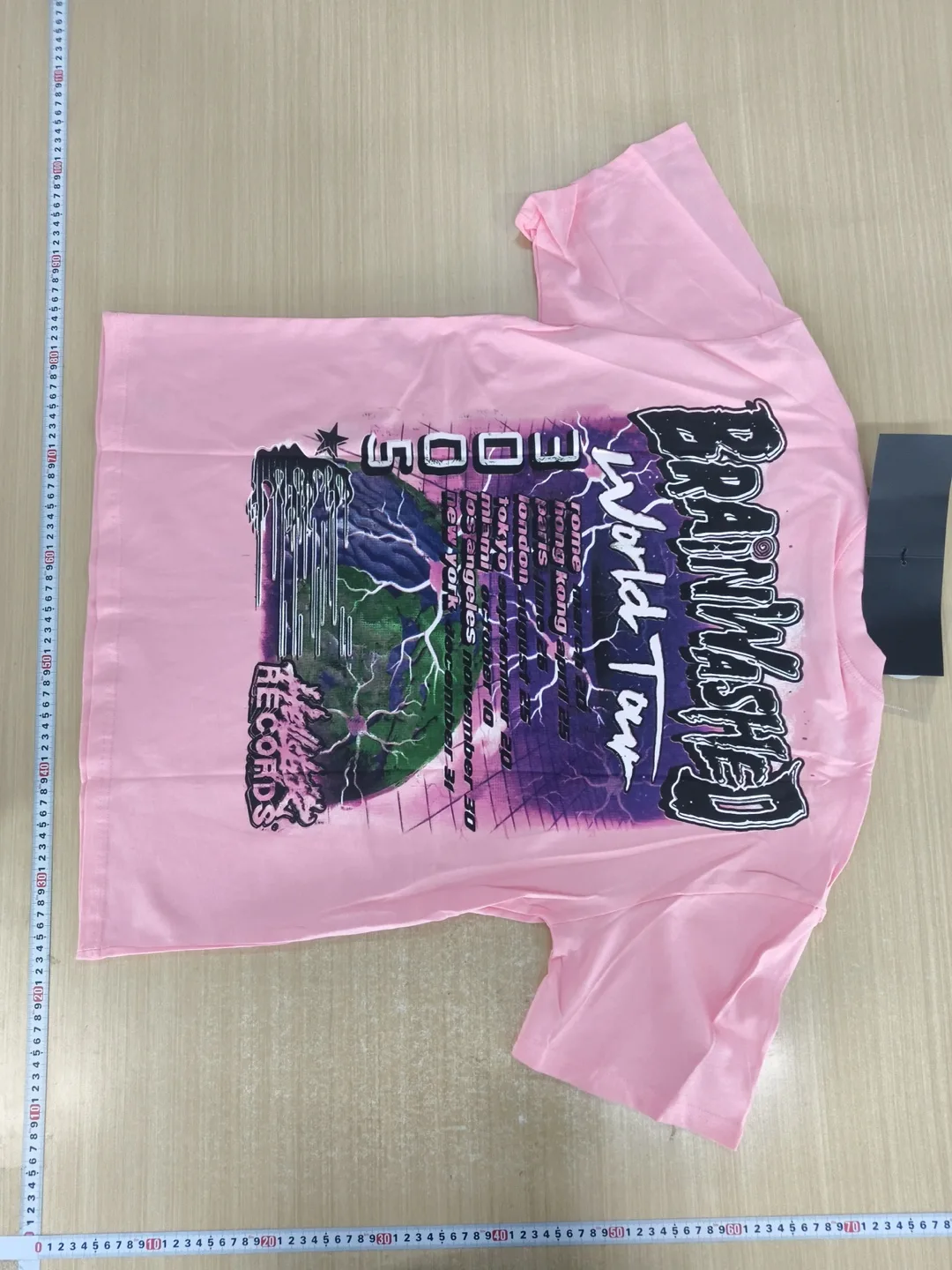 Hellstar Brainwashed World Tour Pink Tee - Size L image indicator(2)