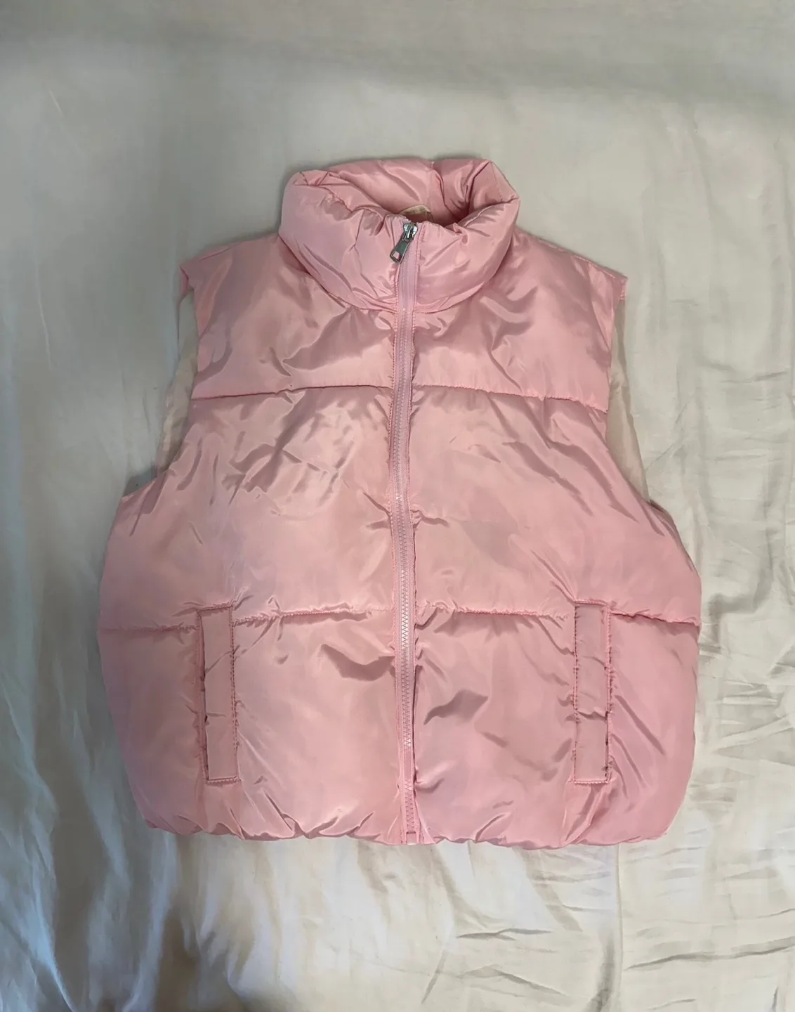 New Baby Pink Puffer Vest thumbnail