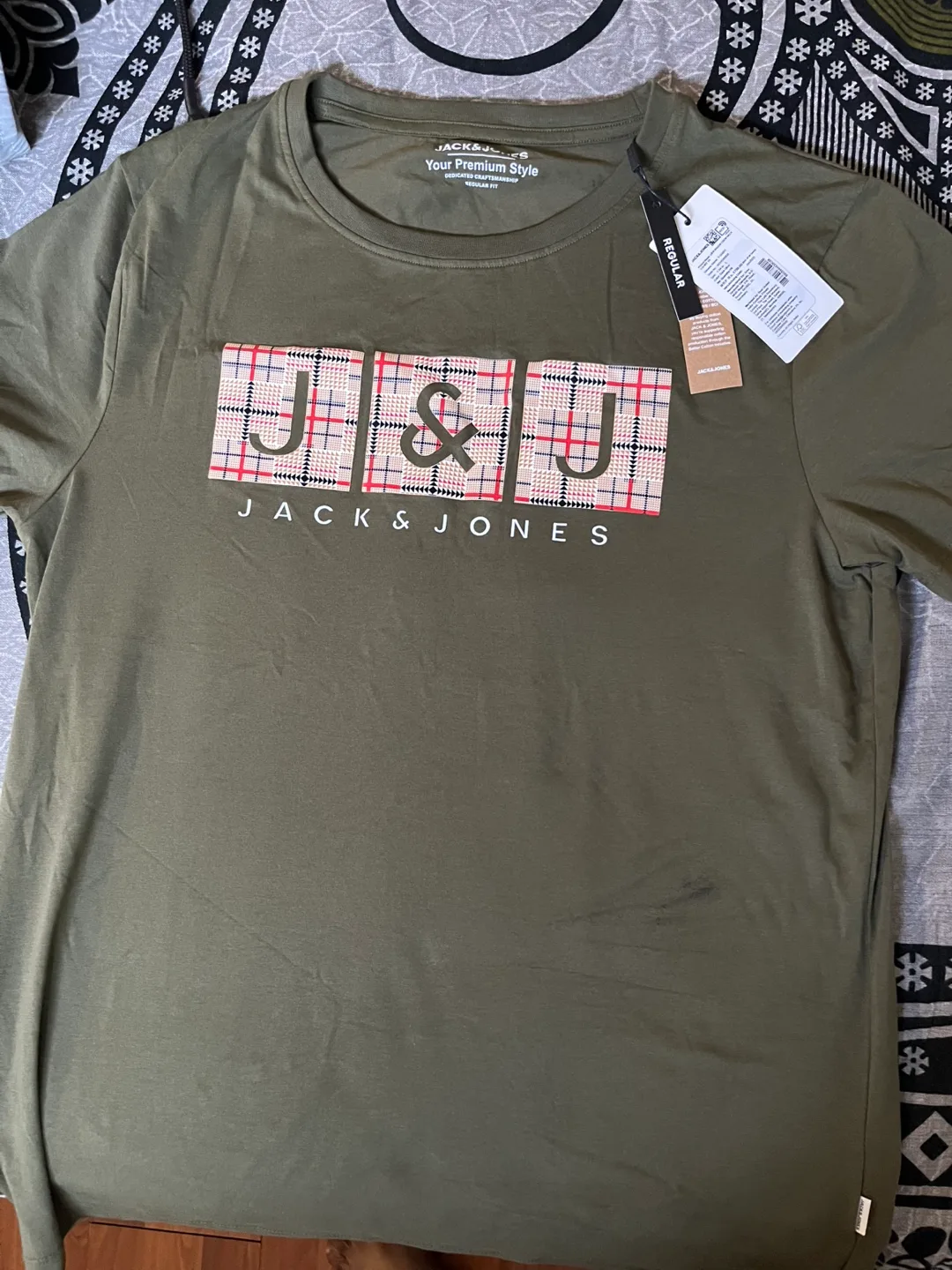 JACK&JONES Premium Style T-Shirt, Olive Green