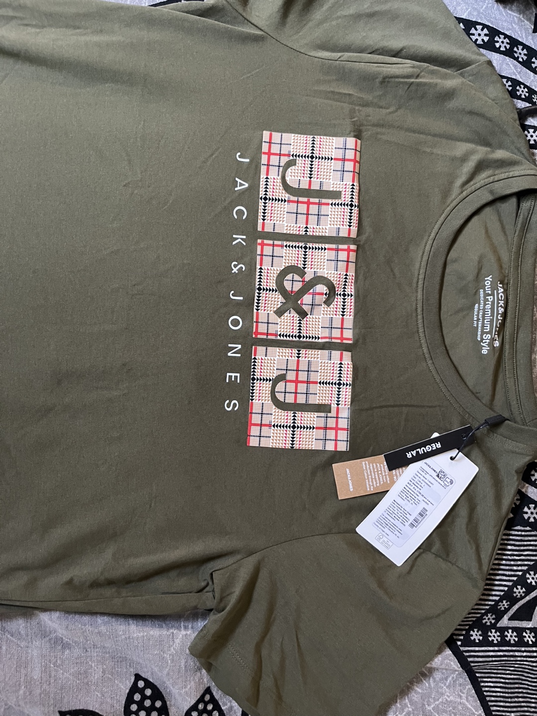 JACK&JONES Premium Style T-Shirt, Olive Green - photo 2
