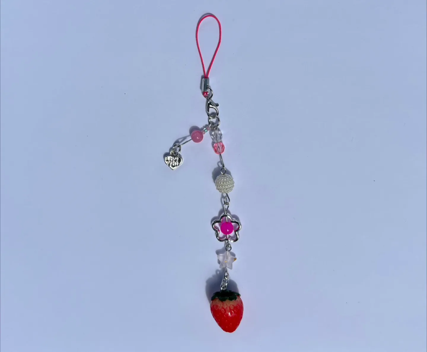 Handmade Beaded Initial Keychain thumbnail