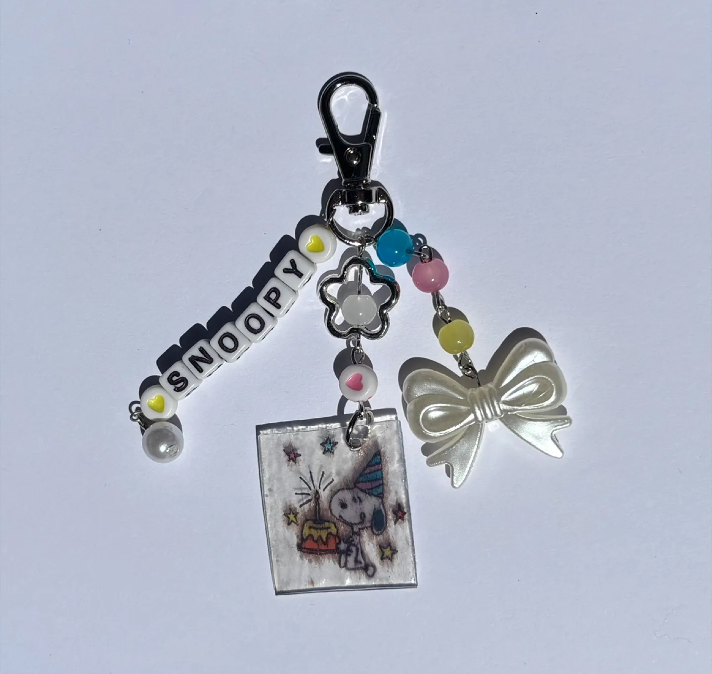 Handmade Beaded Initial Keychain image indicator(6)
