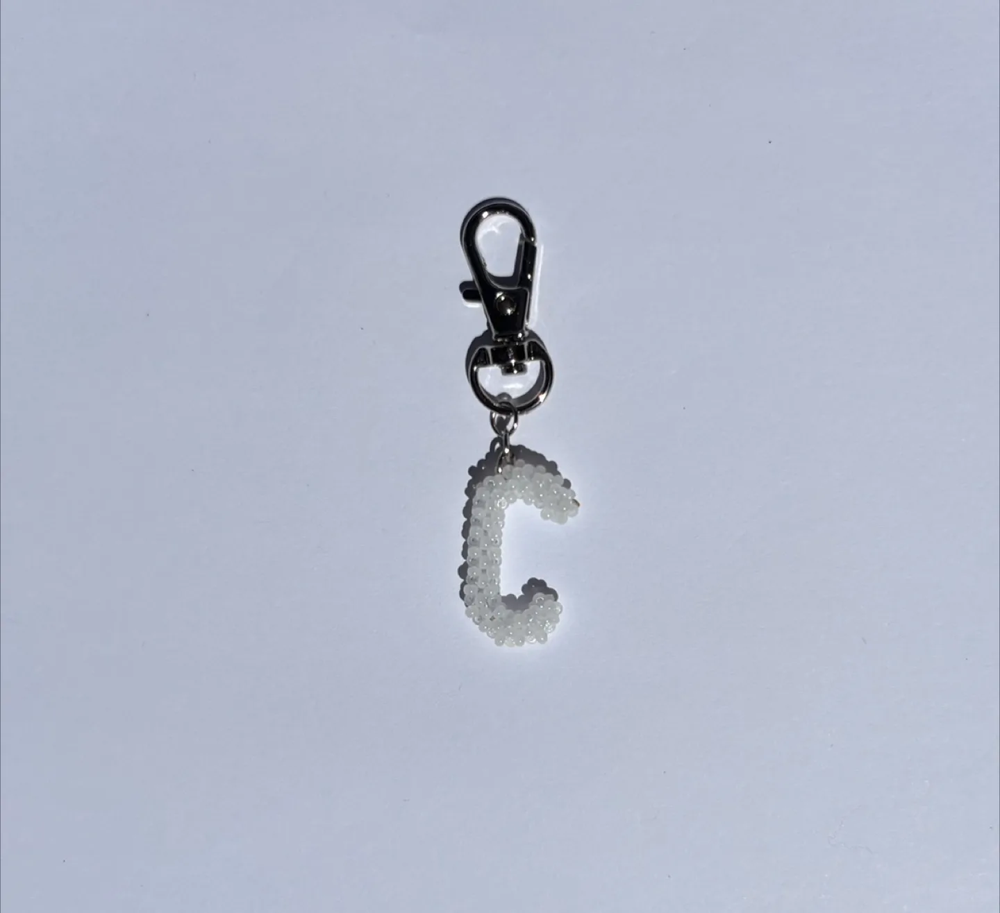 Handmade Beaded Initial Keychain image indicator(4)