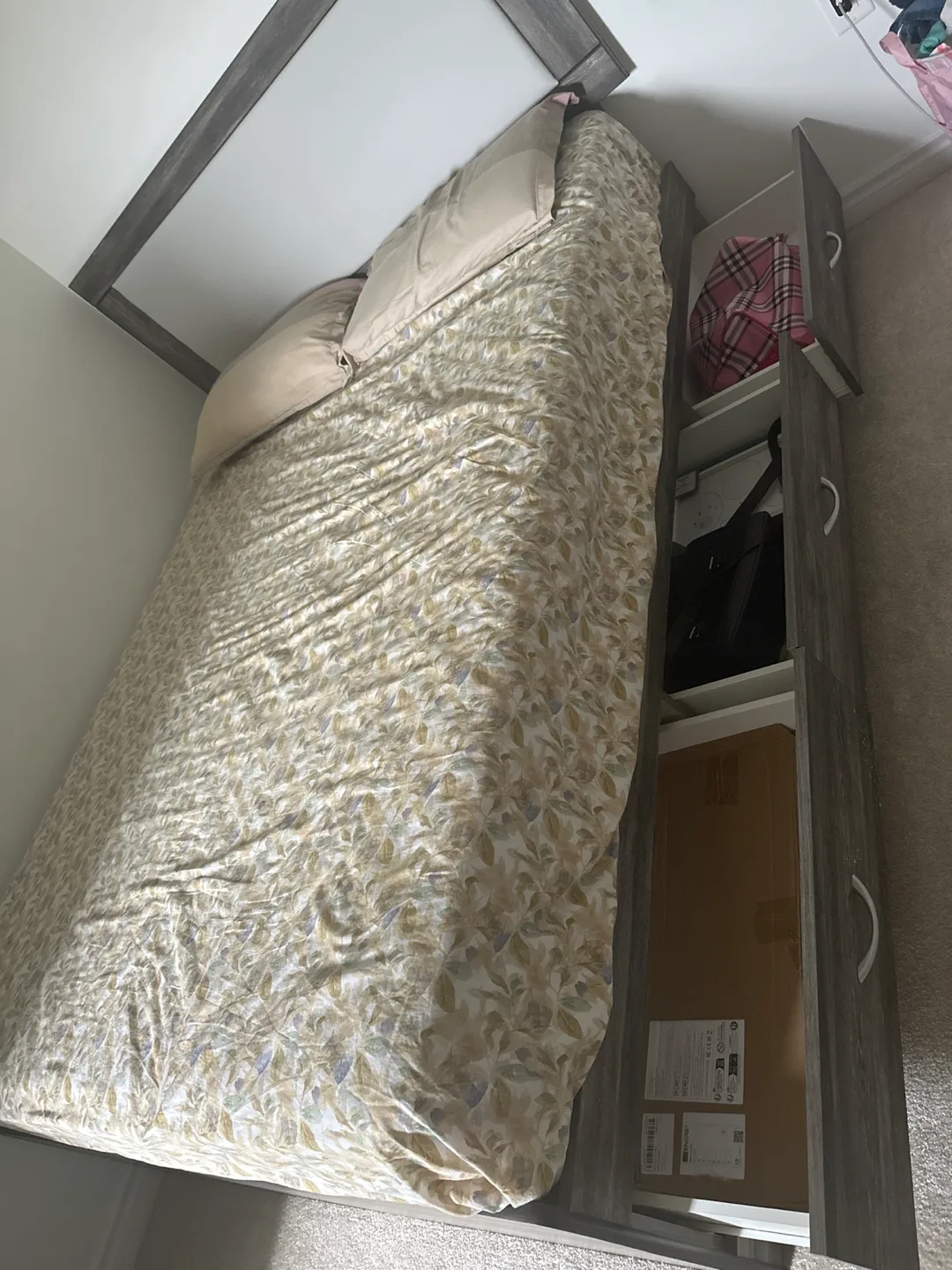 Queen Size Bed Frame with Storage thumbnail