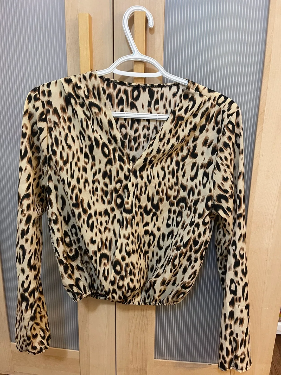 Leopard Print Long Sleeve Blouse thumbnail