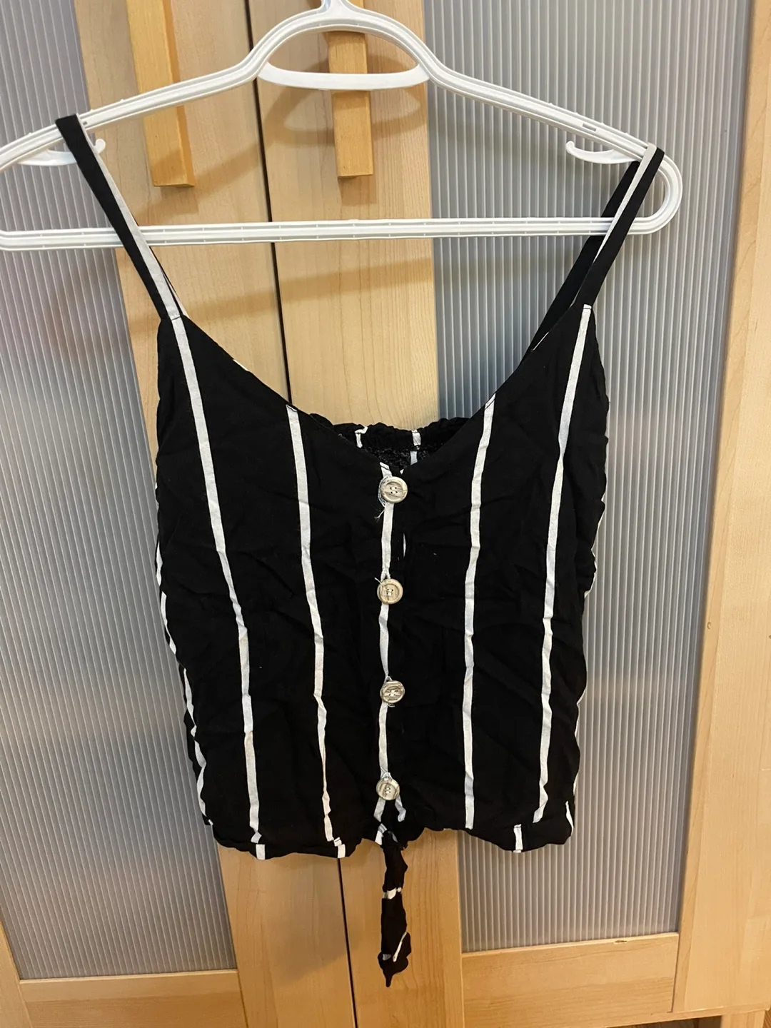 Striped Black & White Tank Top thumbnail