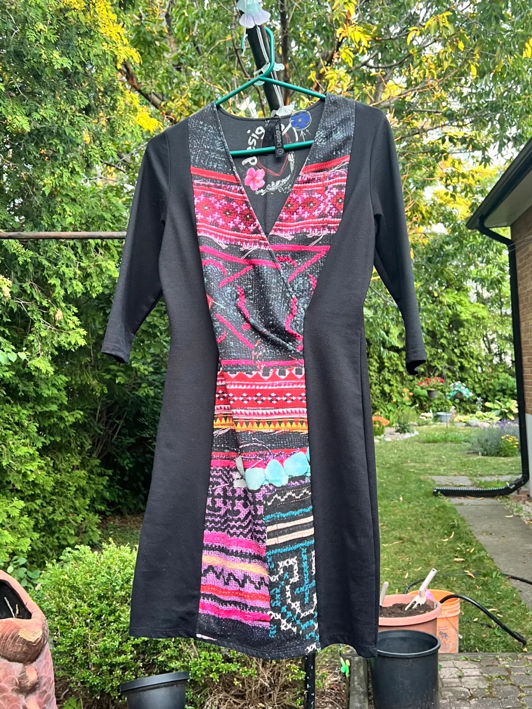 Desigual Black Patterned Dress thumbnail