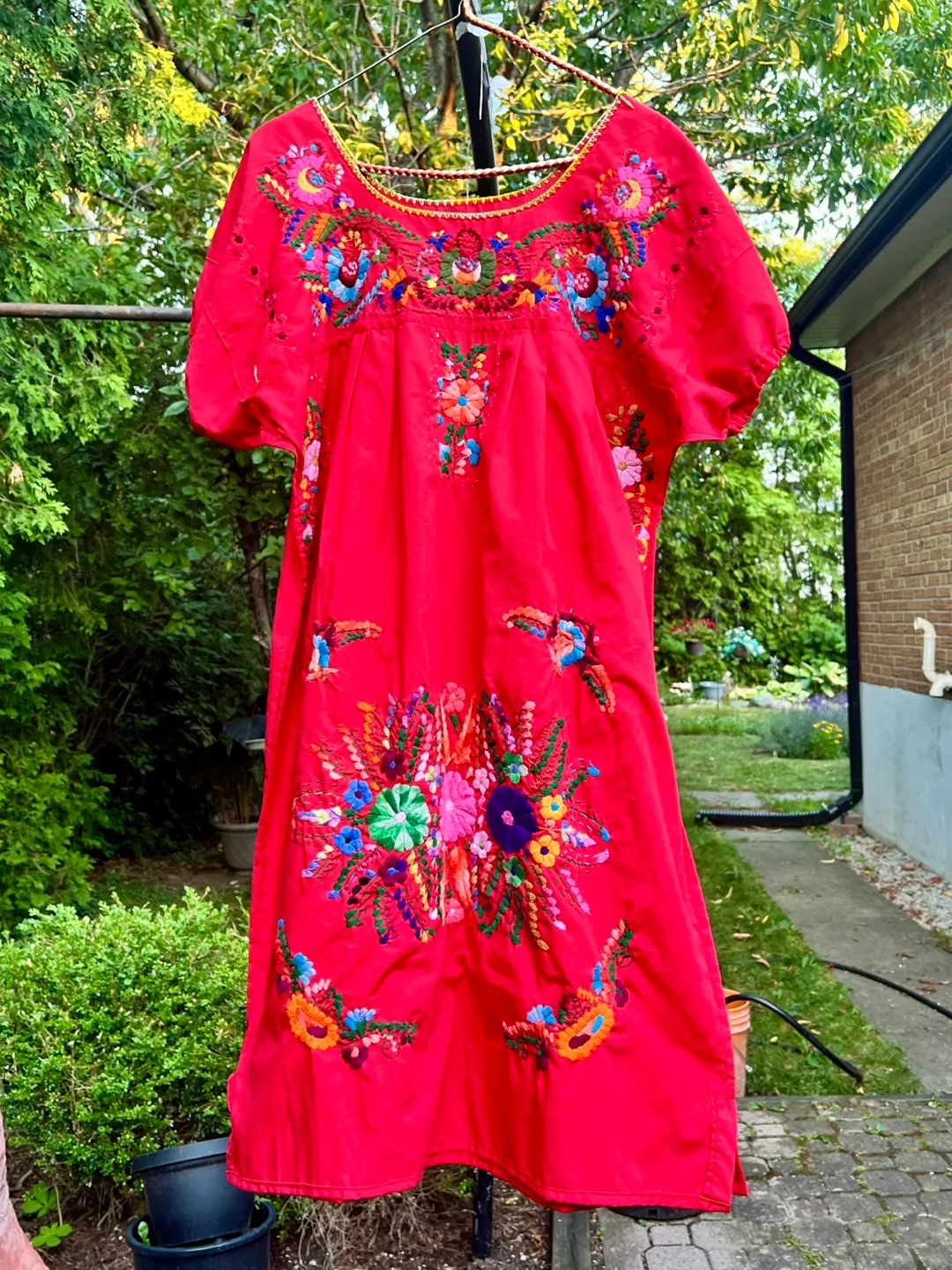 Red Embroidered Dress thumbnail