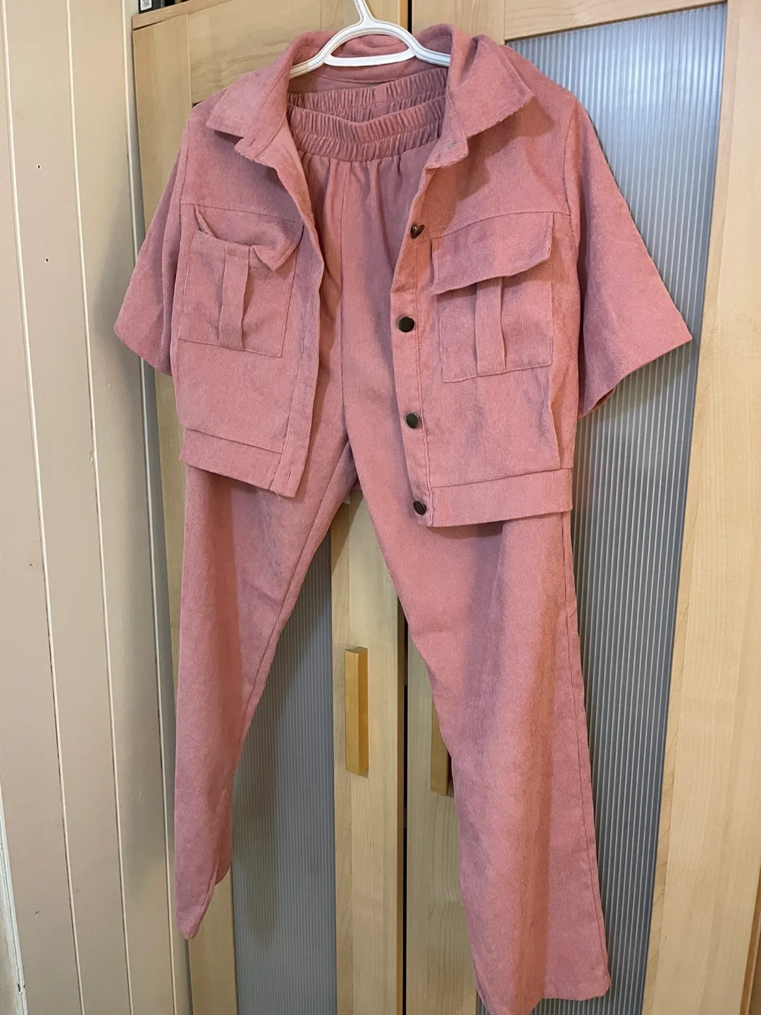 Pink Corduroy Two-Piece Set thumbnail