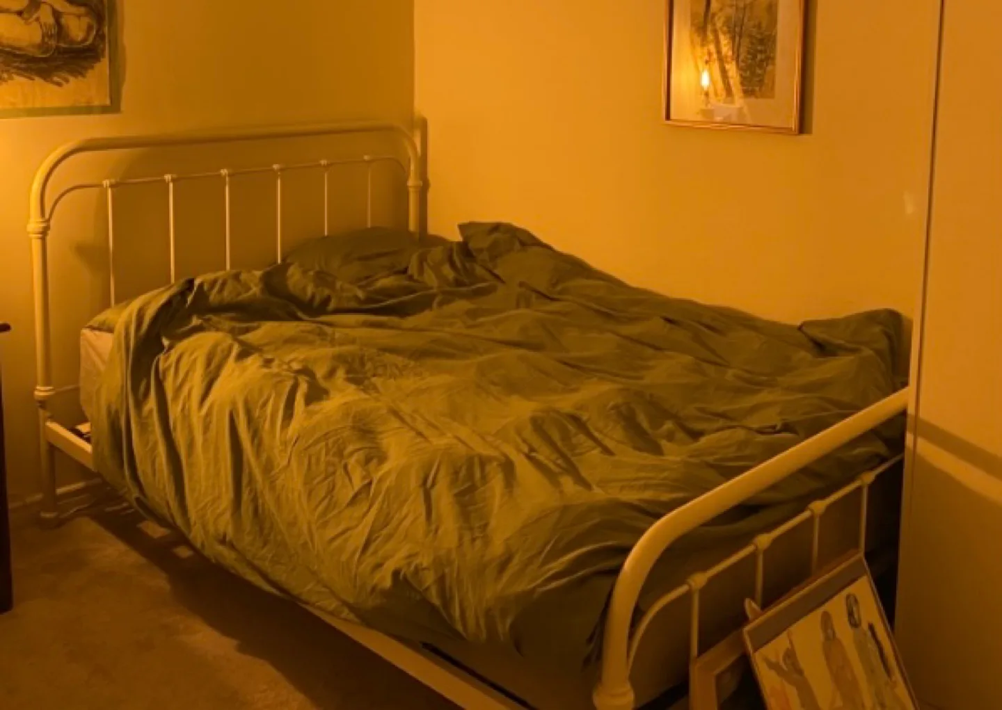 Mattress & Cute White Bed Frame thumbnail