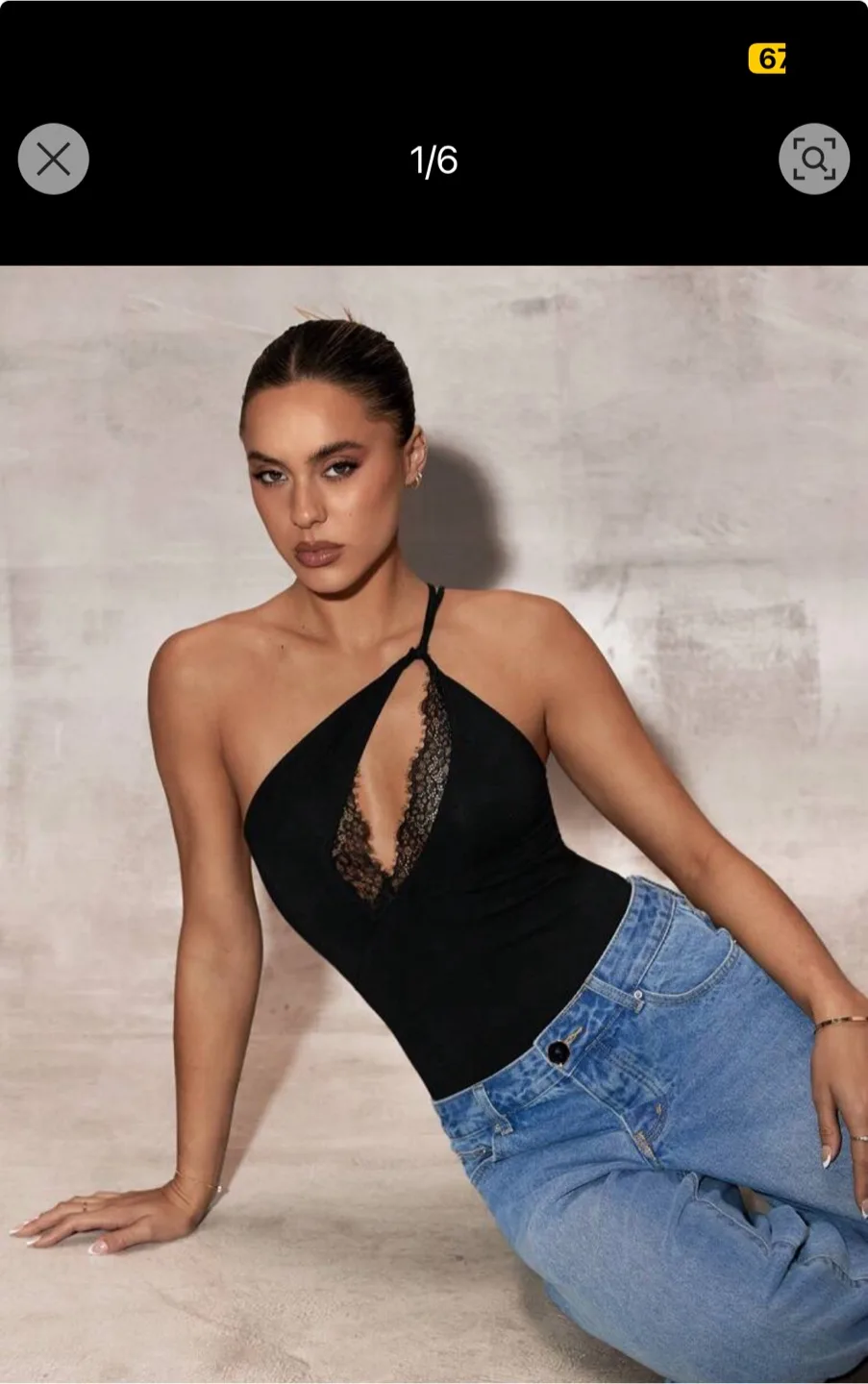 Black lace Bodysuit NEW thumbnail