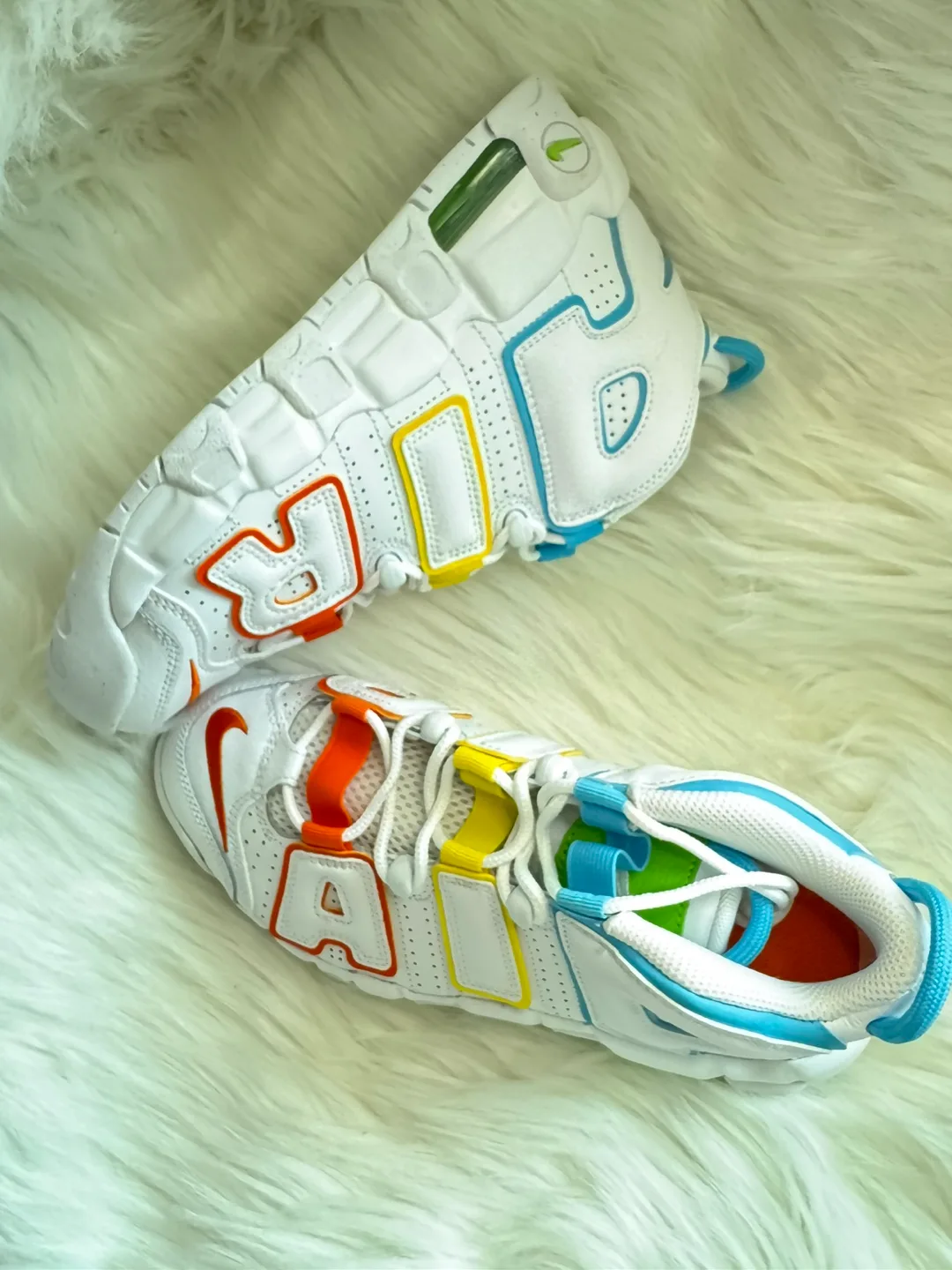 Nike Air More Uptempo 'White Multi-Color' Shoes thumbnail