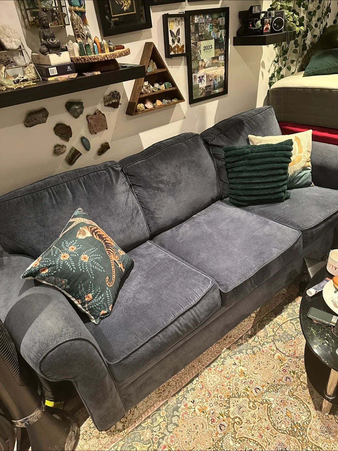 Comfortable navy Sofa thumbnail