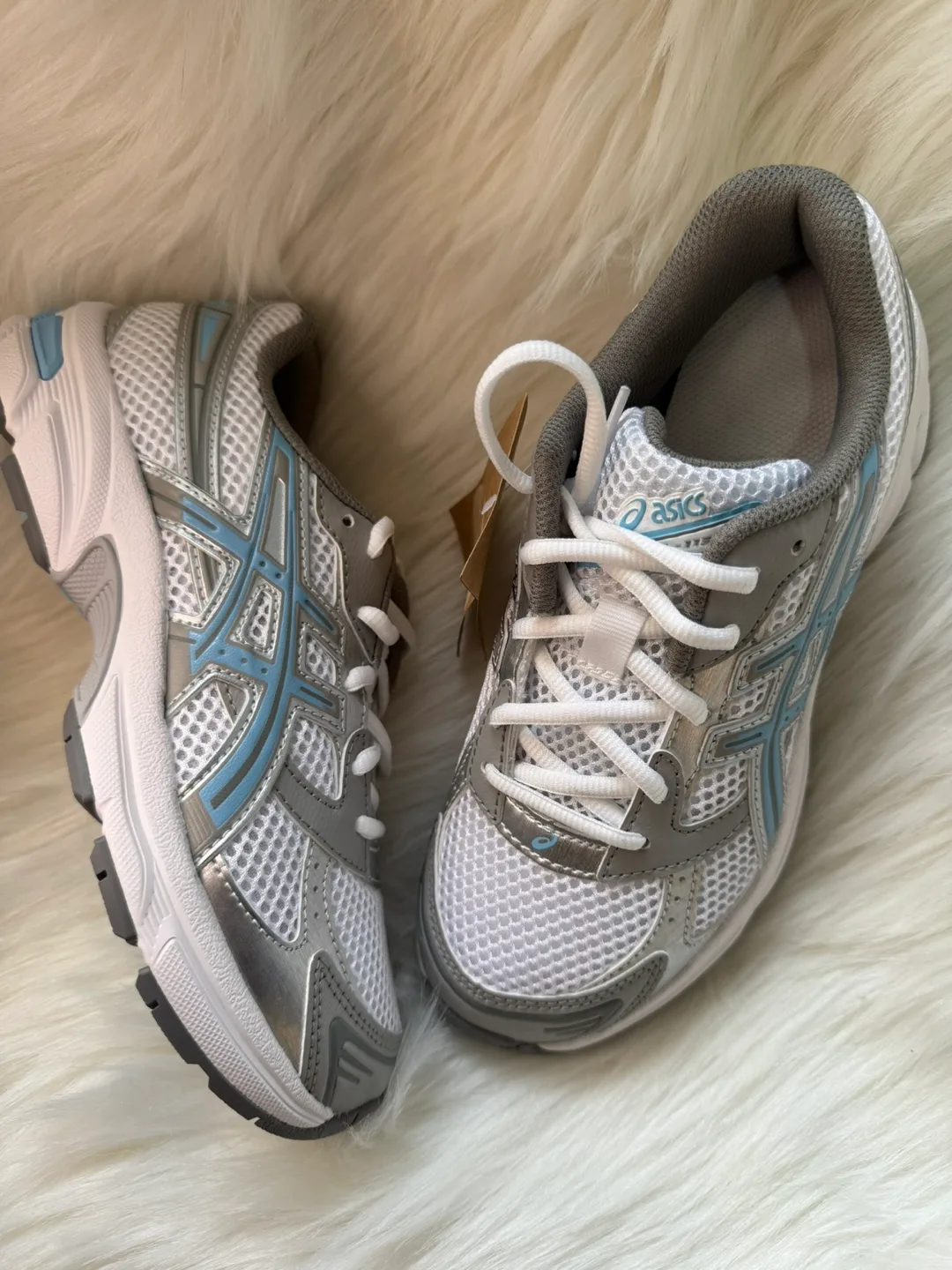 Asics Running Shoes - White, Silver, Blue thumbnail