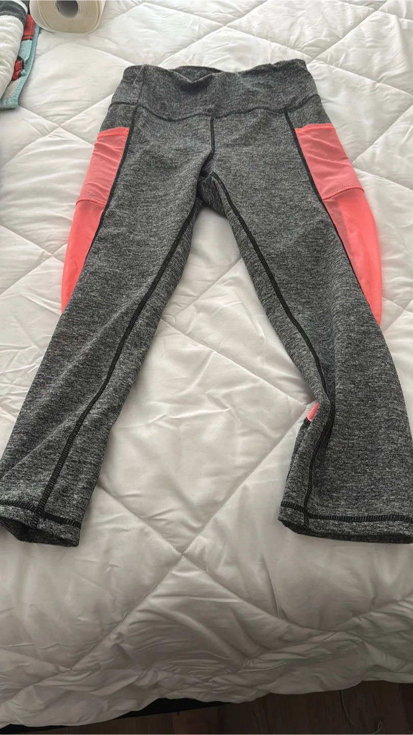 Athletic Leggings - Grey & Pink image indicator(2)