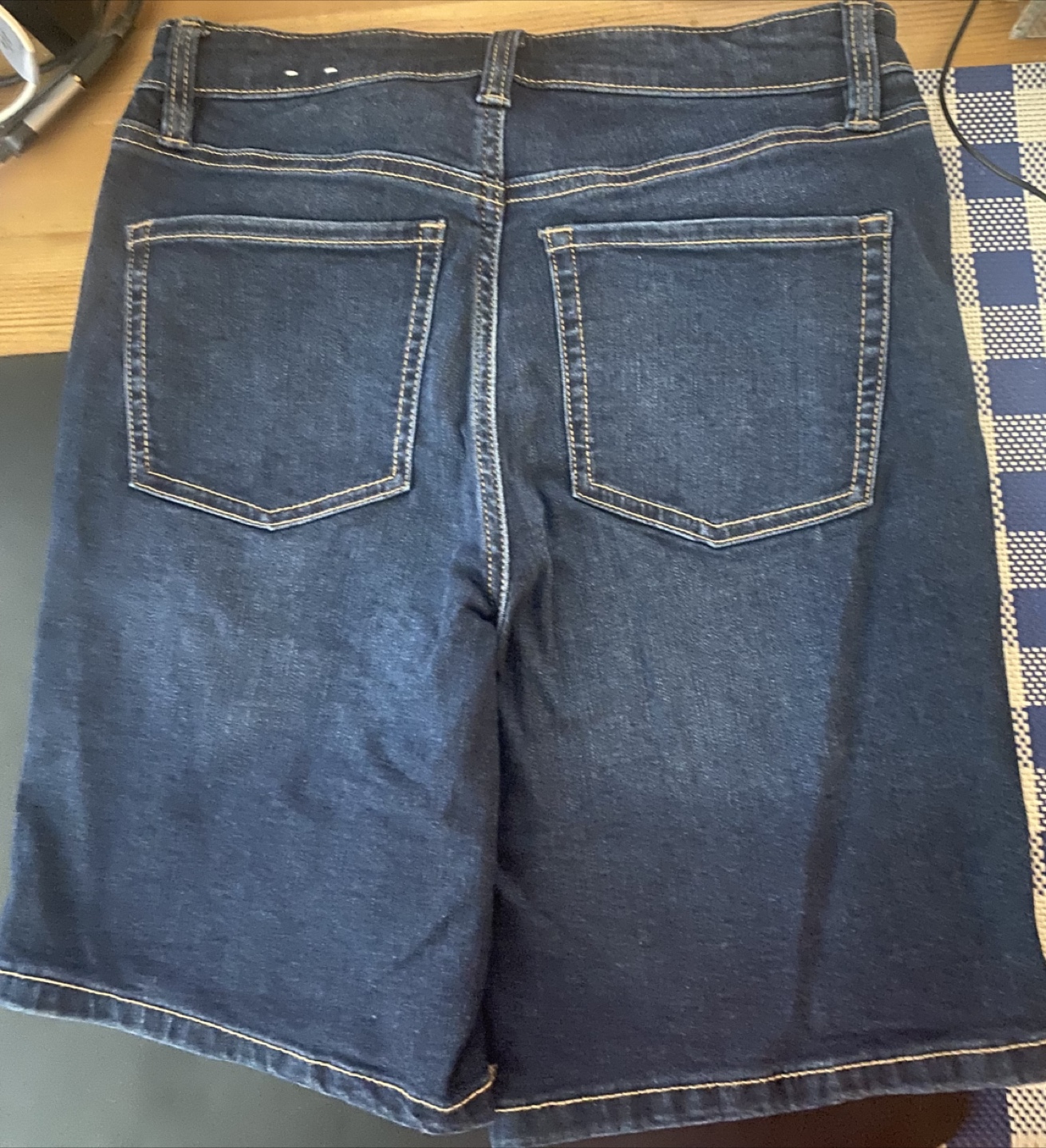 High-Rise Denim Shorts - photo 2