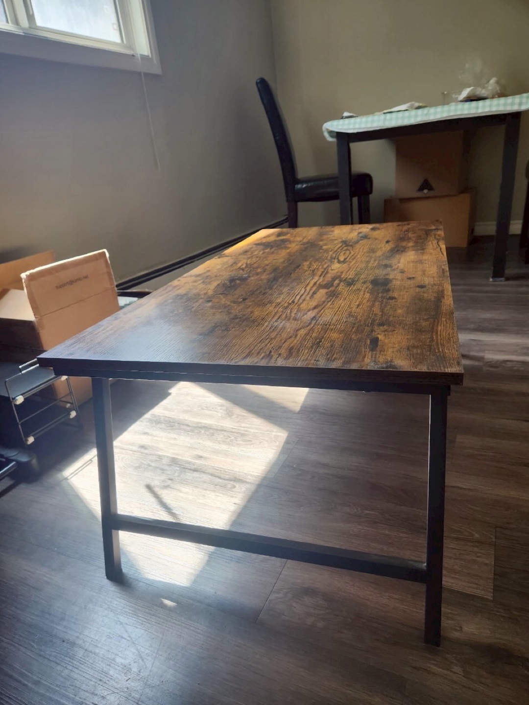 Brown & Black Folding Coffee Table 41.3" x 21.7"