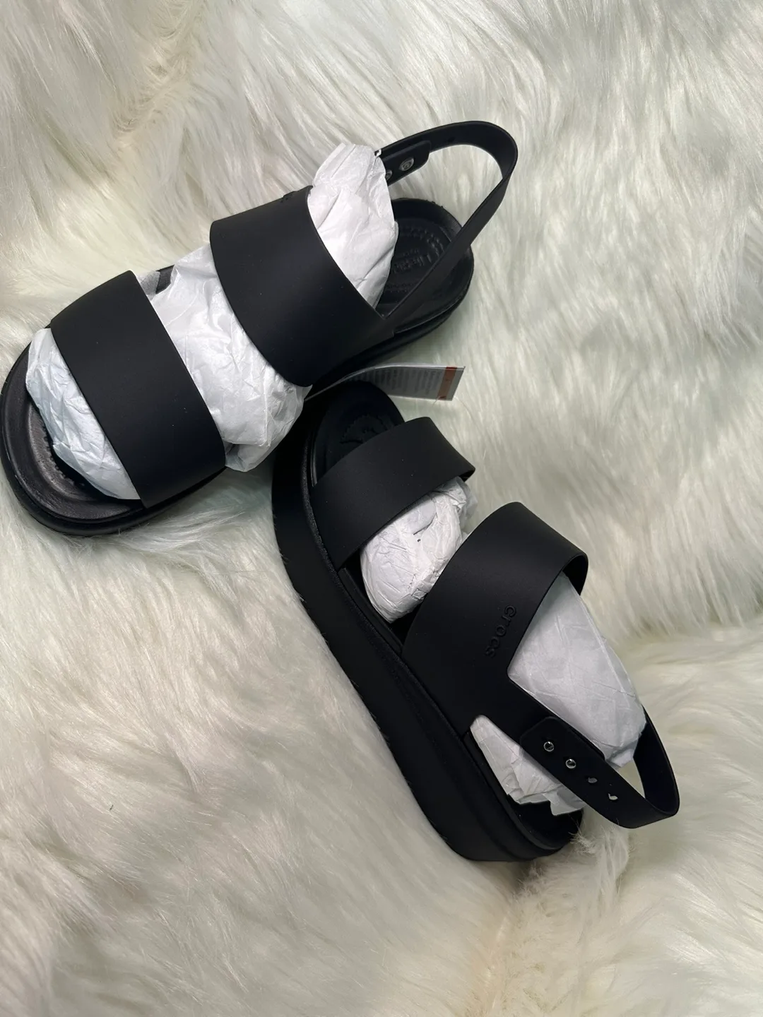 New Crocs Black Sandals thumbnail