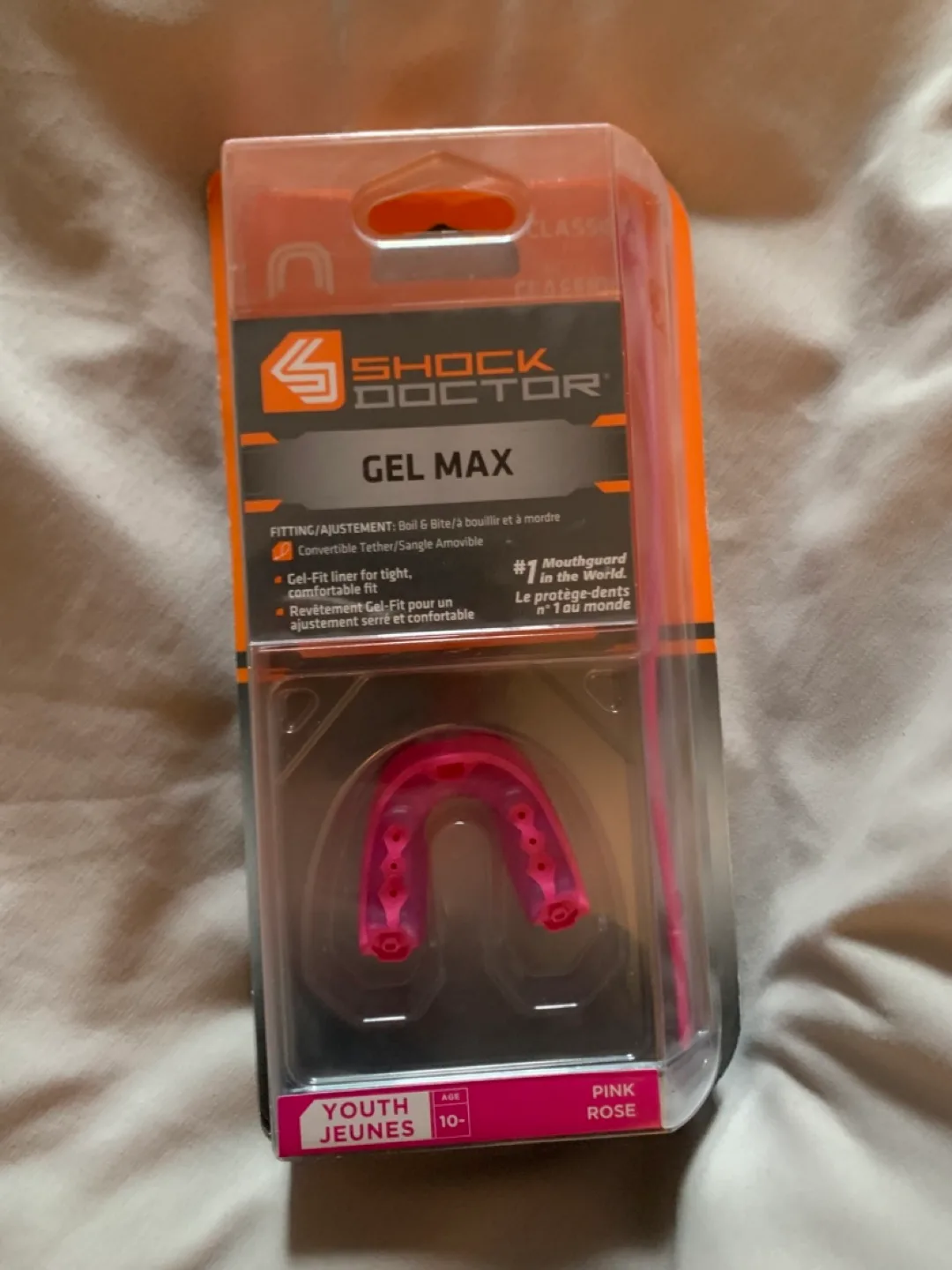 Shock Doctor Gel Max Youth Pink Mouthguard - New thumbnail